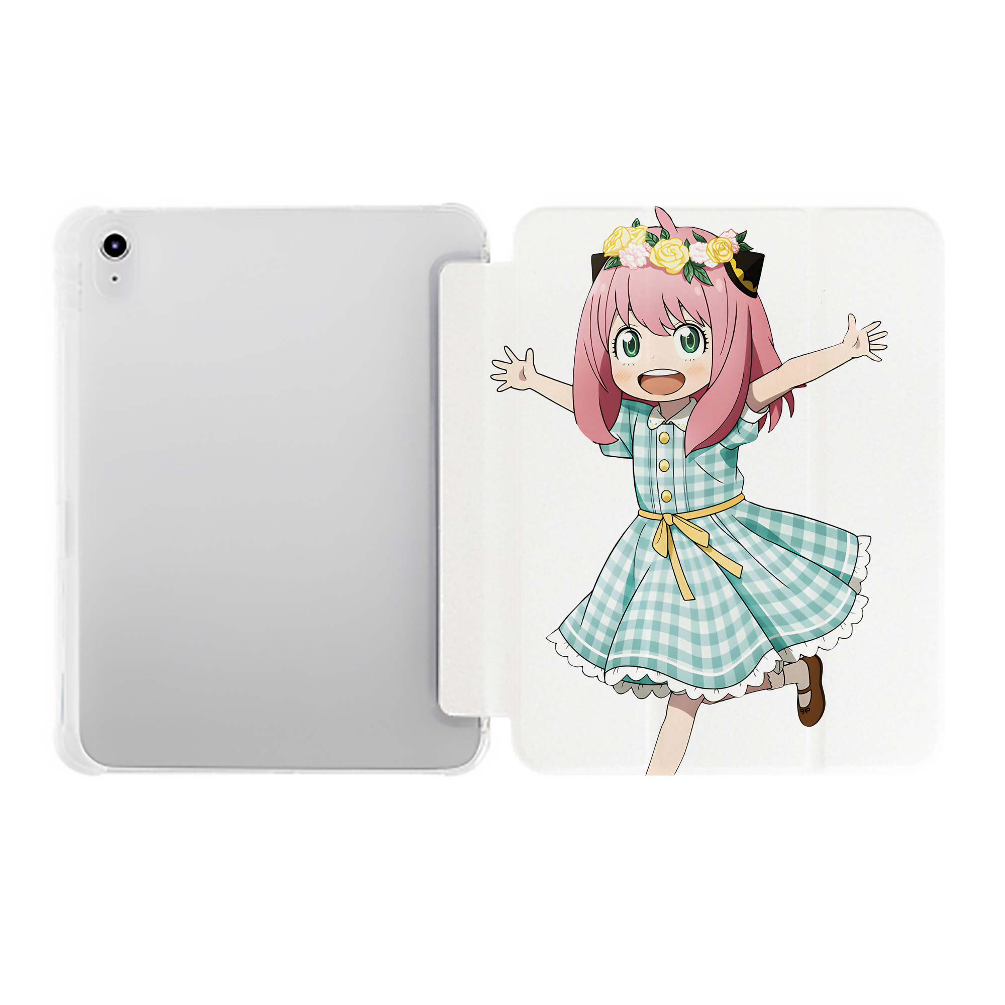 （画像用） SPY×FAMILY间谍家家酒 IPad ケース ペン収納付き 三つ折りスタンド PUレザー×シリコン 対応機種9.5/10.5/10.9インチ